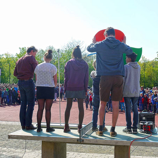 p1090285 Montessori-Schulzentrum Leipzig - Neuigkeiten Grundschule - Probealarmlogopräsentationspause